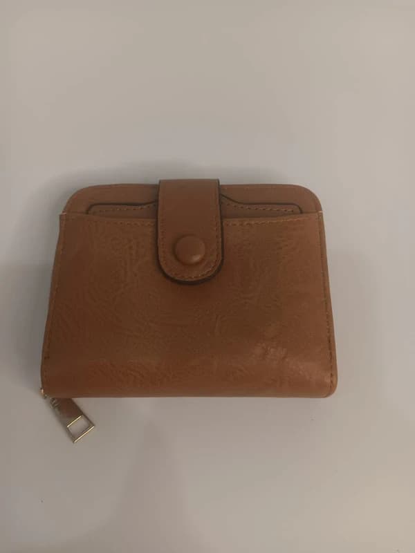 Portefeuille femme camel GAMAYA – compact avec porte-cartes et monnaie