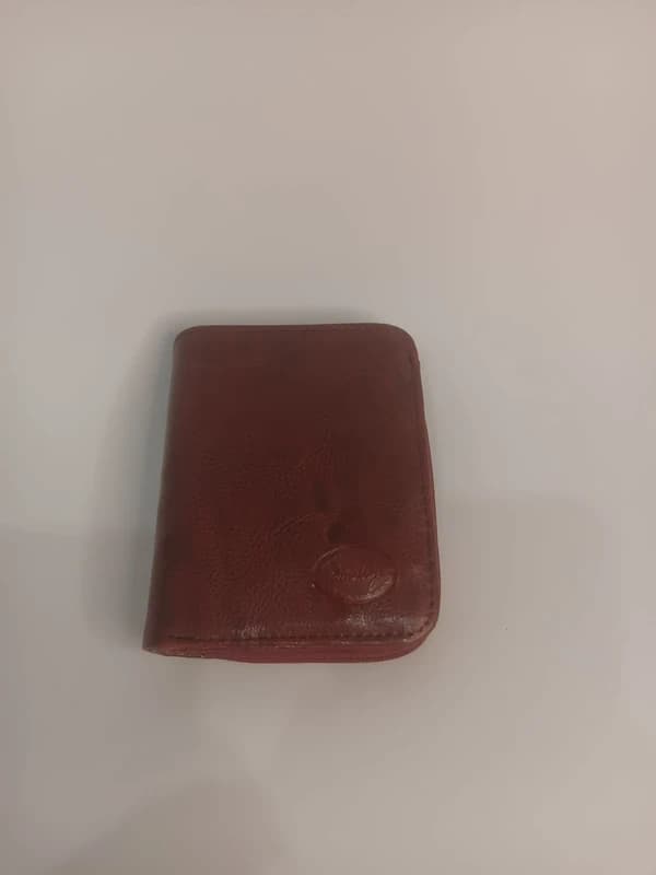 Petit portefeuille femme bordeaux / marron – compact avec porte-cartes et monnaie