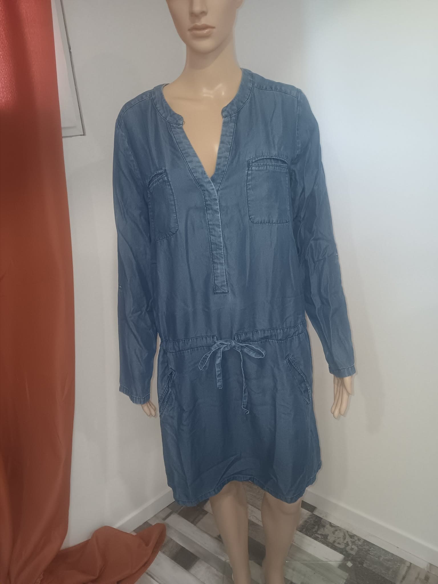 Robe chemise en jean Promod – Taille 40/42 – Ceinture à nouer