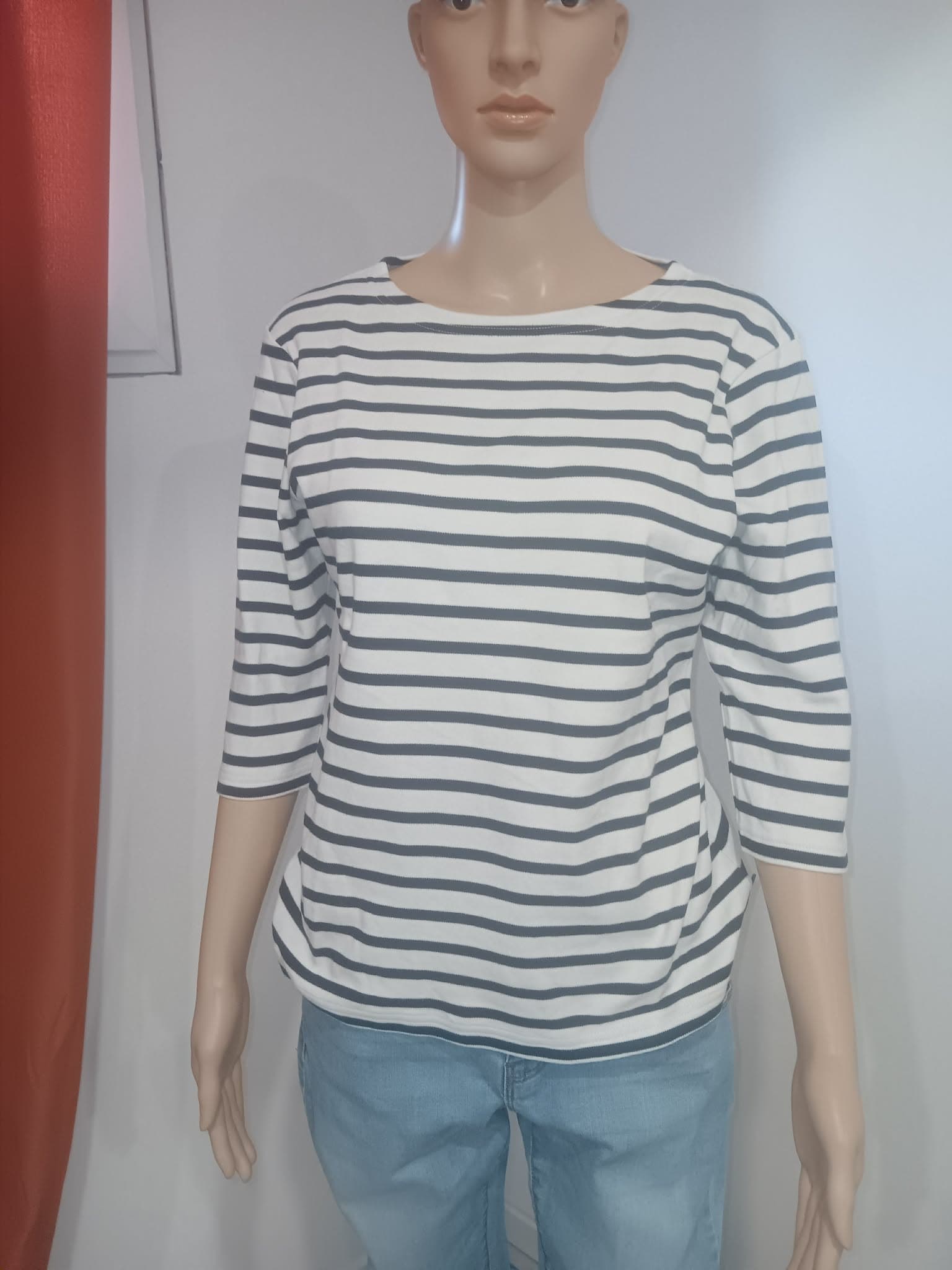 Marinière Rue de la Marine blanche & bleu marine – Taille L