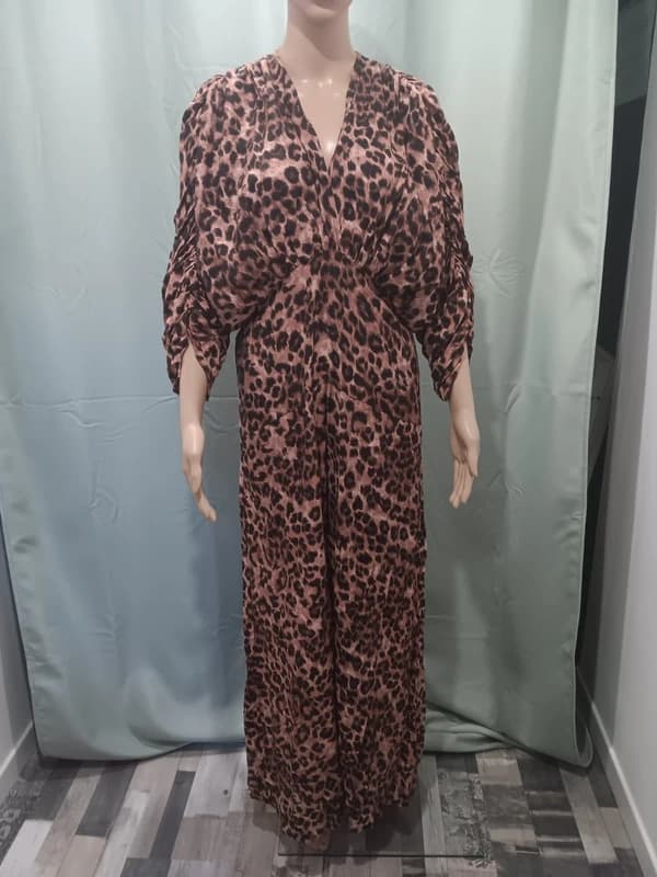 Robe longue imprimé léopard
