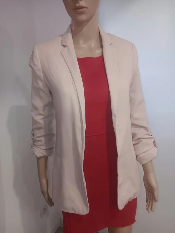 Blazer long Bershka beige clair taille XS