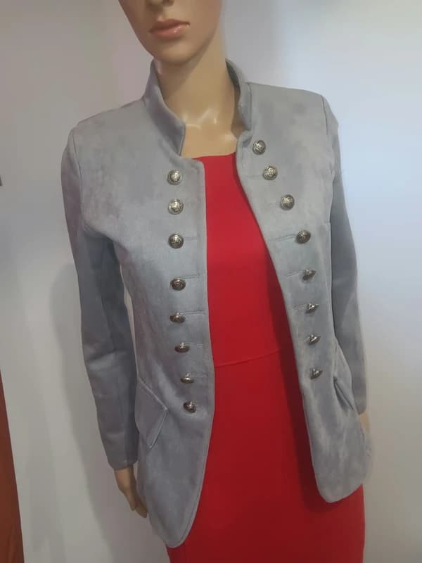 Veste blazer style officier grise New Collection