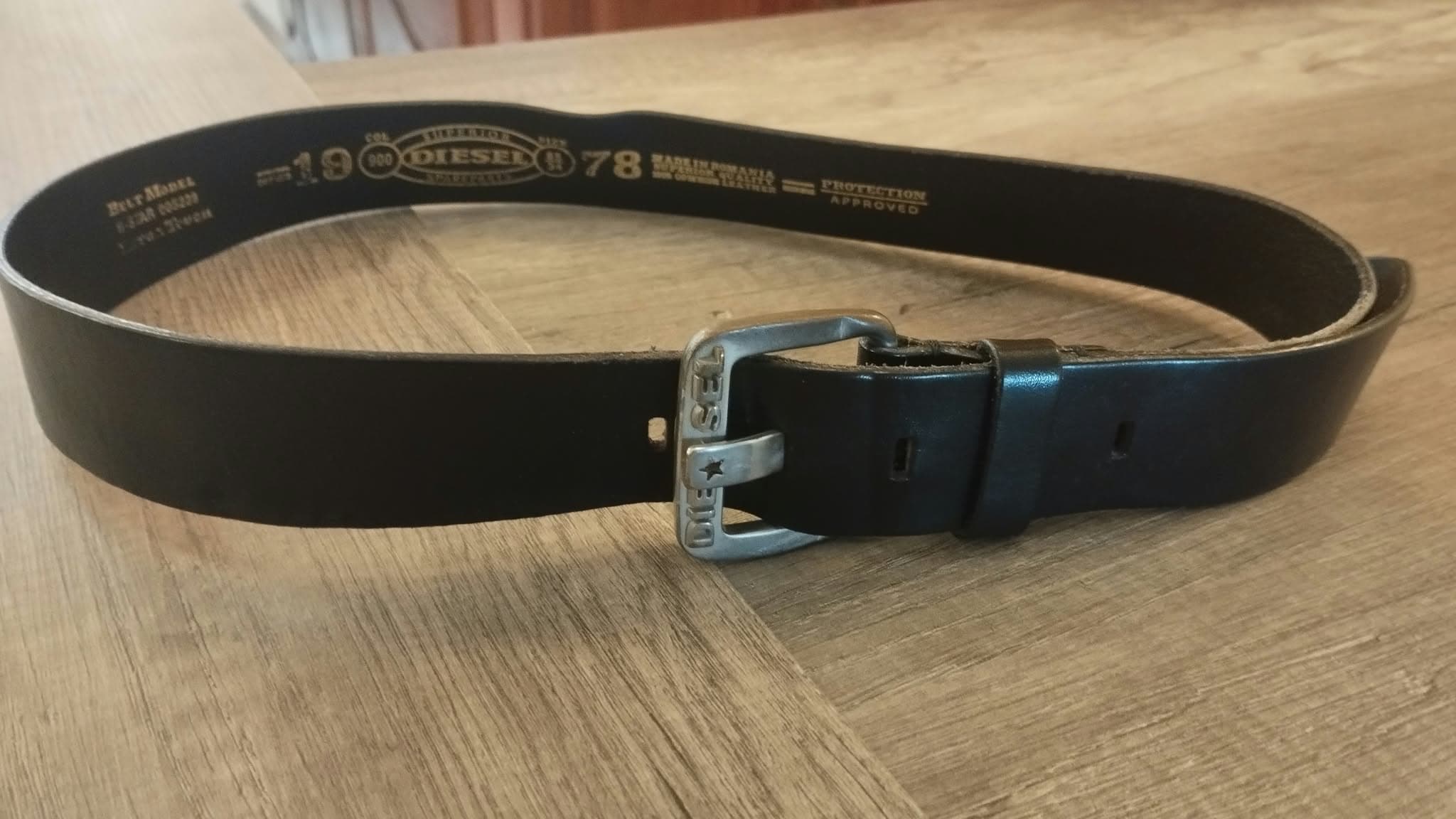 Ceinture en cuir noire Diesel – taille 85 / 34